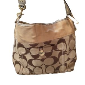 Coach Signature C'S Canvas Jacquard Shoulder Bag